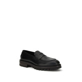 Ferragamo Black Rubber Slip-On Loafers